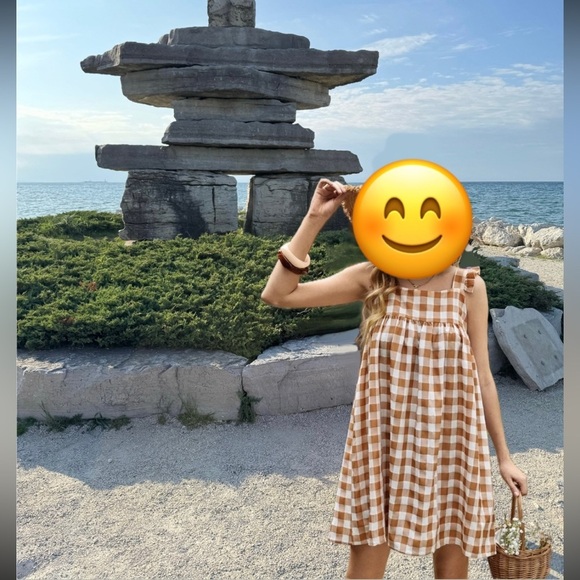 Gingham Checkered Sleeveless Dress - Picture 1 of 2